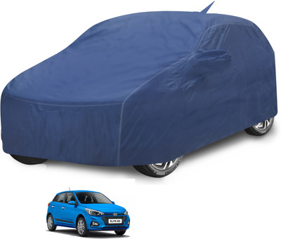 Auto Hub Car Cover For Hyundai Elite i20 (With Mirror Pockets)(Blue)
