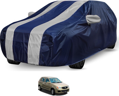 Auto Hub Car Cover For Maruti Suzuki Alto (Without Mirror Pockets)(Black, Grey)