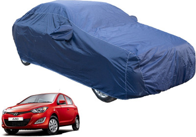 Auto Hub Car Cover For Hyundai i20 (With Mirror Pockets)(Blue)