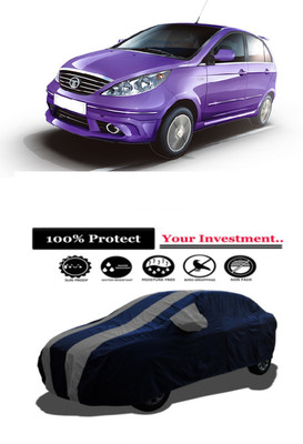 Amexride Car Cover For Tata Indica D90 (With Mirror Pockets)(Grey)