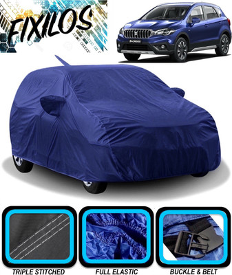 FIXILOS Car Cover For Maruti Suzuki S-Cross (With Mirror Pockets)(Blue)