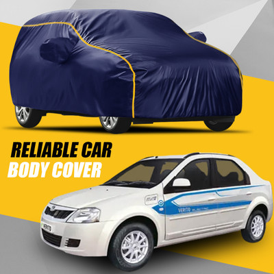 FIXILOS Car Cover For Mahindra e-Verito (With Mirror Pockets)(Multicolor)