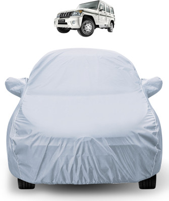 Auto Hub Car Cover For Mahindra Bolero (With Mirror Pockets)(Silver)