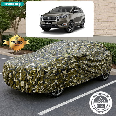 GOSHIV-car and bike accessories Car Cover For Toyota Innova Crysta (With Mirror Pockets)(Yellow, Black)