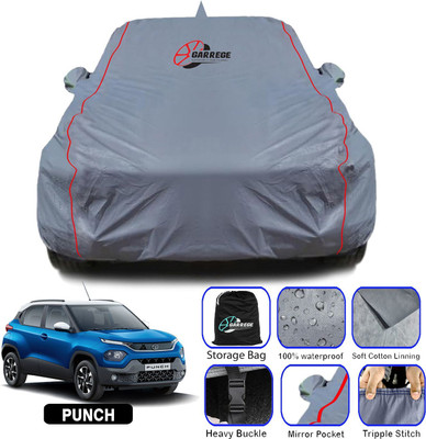 GARREGE Car Cover For Tata Punch (With Mirror Pockets)(Grey, For 2021, 2022, 2023, 2024, 2025 Models)