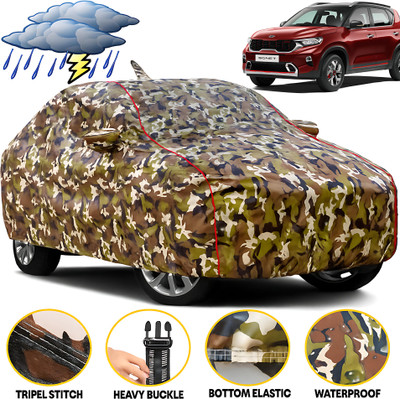 Car Styling Car Cover For Kia Sonet (With Mirror Pockets)(Green, Black, For 2020, 2021, 2022, 2023, 2024 Models)