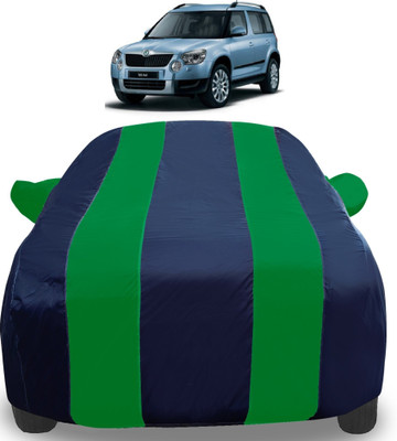 Auto Hub Car Cover For Skoda Yeti (With Mirror Pockets)(Green)