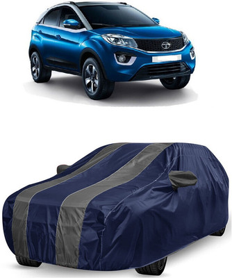 ANTOFY Car Cover For Tata Nexon 1.5 Revotorq XT (With Mirror Pockets)(Grey, Blue)
