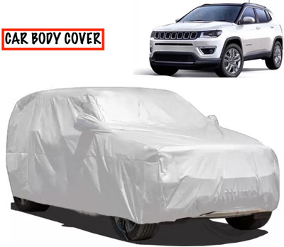 S Shine Max Car Cover For Jeep Compass (With Mirror Pockets)(Silver)