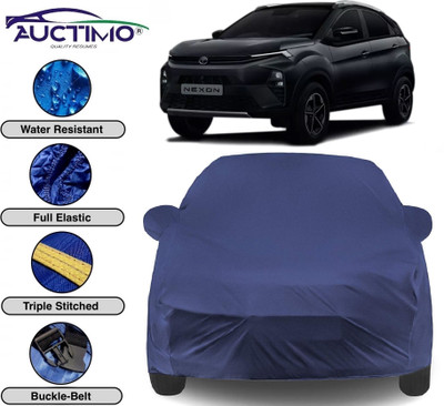 AUCTIMO Car Cover For Tata Nexon (With Mirror Pockets)(Blue)