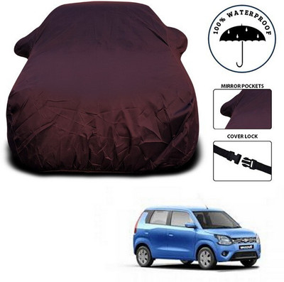 ANTHUB Car Cover For Maruti Suzuki WagonR (With Mirror Pockets)(Maroon, For 2020, 2021, 2022, 2023, 2024 Models)