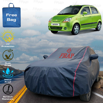 Frap Car Cover For Chevrolet Spark (With Mirror Pockets)(Blue, Red)