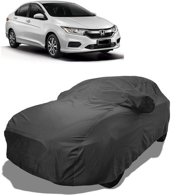 Coxtor Car Cover For Honda City i-Vtec (With Mirror Pockets)(Grey)