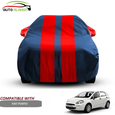 AUTO ALAXON Car Cover For Fiat Punto (With Mirror Pockets)(Blue, Red)