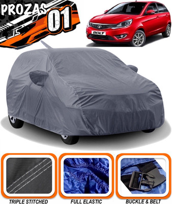 prozas Car Cover For Tata Bolt (With Mirror Pockets)(Grey)