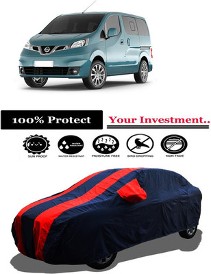 Amexride Car Cover For Nissan Evalia XL Option (With Mirror Pockets)(Red)