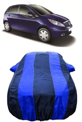 Wegather Car Cover For Tata Vista Tech (With Mirror Pockets)(Blue)