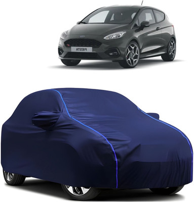 WSK Car Cover For Ford Fiesta (With Mirror Pockets)(Blue)