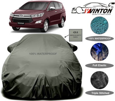 V VINTON Car Cover For Toyota Innova Crysta (With Mirror Pockets)(Green)