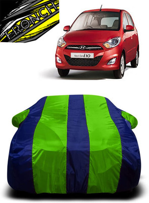 FRONCH Car Cover For Hyundai i10 Magna 1.1L (With Mirror Pockets)(Green, Blue)