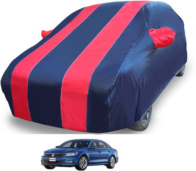 MOCKHE Car Cover For Volkswagen Passat (With Mirror Pockets)(Red)