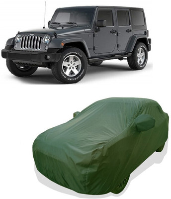 Tricway Car Cover For Jeep Wrangler Unlimited 3.6 4X4 (With Mirror Pockets)(Green)