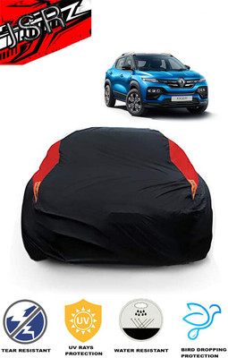 J S R Car Cover For Renault Kiger (With Mirror Pockets)(Red, Black)