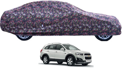 Auto Hub Car Cover For Chevrolet Captiva (With Mirror Pockets)(Green)