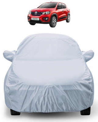 Auto Hub Car Cover For Renault Kwid (With Mirror Pockets)(Silver)