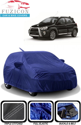 FUZICON Car Cover For Toyota Etios Cross (With Mirror Pockets)(Blue)