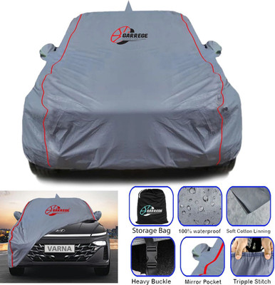 GARREGE Car Cover For Hyundai Verna, Verna 1.4 CRDi, Verna 1.5 CRDI Diesel (With Mirror Pockets)(Grey, For 2023, 2024, 2025 Models)