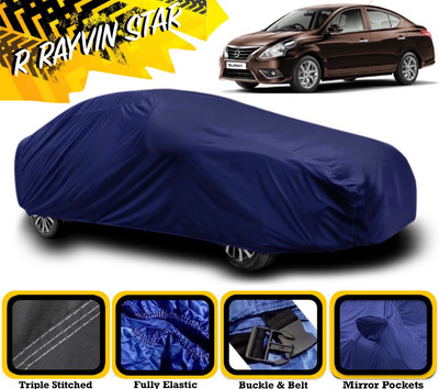 R Rayvin Star Car Cover For Nissan Sunny (With Mirror Pockets)(Blue)