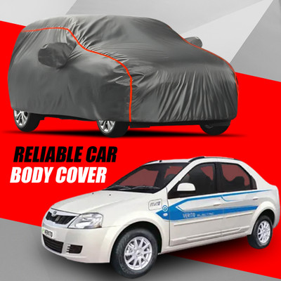 R Rayvin Star Car Cover For Mahindra e-Verito (With Mirror Pockets)(Multicolor)