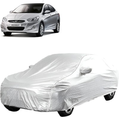 AutoRetail Car Cover For Hyundai Accent (With Mirror Pockets)(Silver, For 2020, 2021, 2022, 2023, 2024 Models)