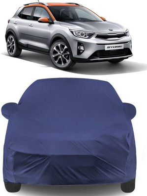 AMVISH Car Cover For Kia Stonic (With Mirror Pockets)(Blue)