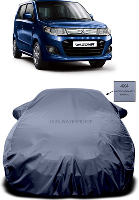 Furious3D Car Cover For Maruti Suzuki WagonR (With Mirror Pockets)(Grey)