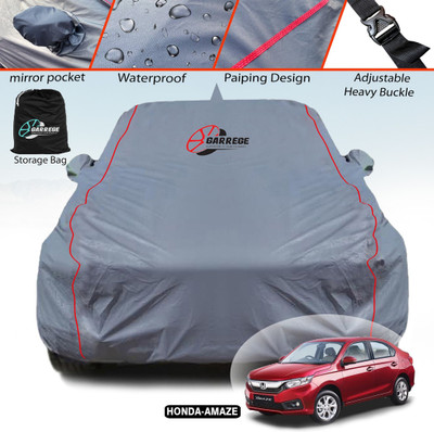 GARREGE Car Cover For Honda Amaze E Petrol, Amaze (With Mirror Pockets)(Grey, For 2024, 2025 Models)