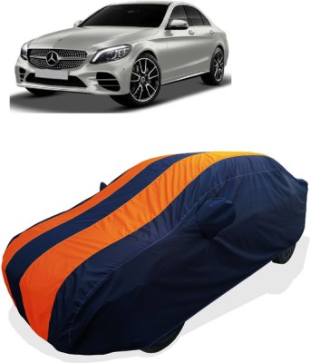 Coxtor Car Cover For Mercedes Benz C-Class Prime C 220d Diesel (With Mirror Pockets)(Orange)