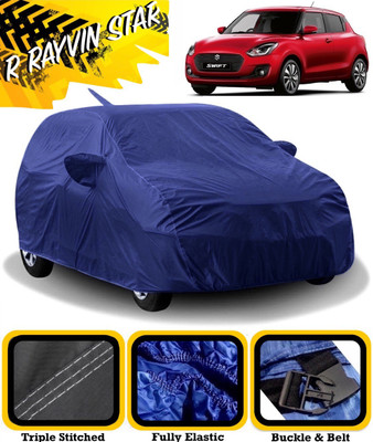 R Rayvin Star Car Cover For Maruti Suzuki Swift AMT VXI (With Mirror Pockets)(Blue)
