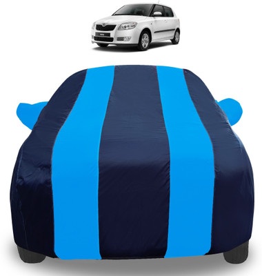 Auto Hub Car Cover For Skoda Fabia (With Mirror Pockets)(Blue)