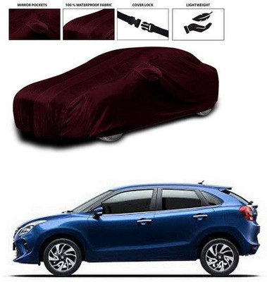 ANTHUB Car Cover For Maruti Suzuki Baleno (With Mirror Pockets)(Maroon)