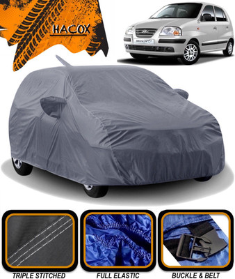 HACOX Car Cover For Hyundai Santro Xing (With Mirror Pockets)(Grey)