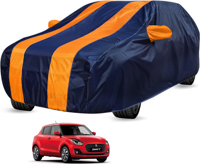 Auto Hub Car Cover For Maruti Suzuki Swift (Without Mirror Pockets)(Blue, Orange, For 2018 Models)