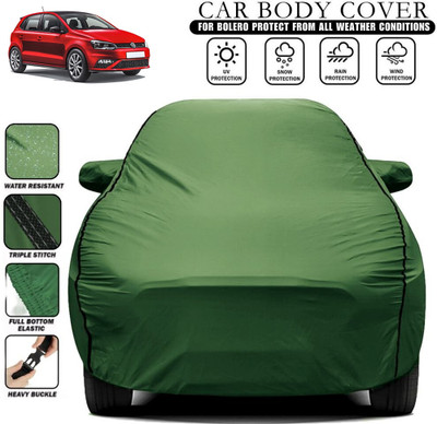 THE REAL ARV Car Cover For Volkswagen Cross Polo 1.5 TDI (With Mirror Pockets)(Green)