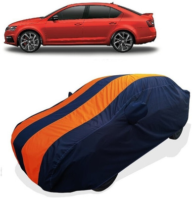 Coxtor Car Cover For Skoda Octavia RS245 2.0 TDI AT Onyx Diesel (With Mirror Pockets)(Orange)