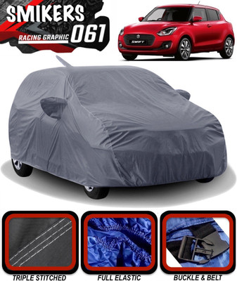 SMIKERS Car Cover For Maruti Suzuki Swift AMT VXI Petrol (With Mirror Pockets)(Grey)