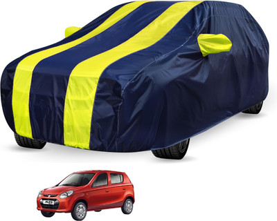 Auto Hub Car Cover For Maruti Suzuki Alto 800 (Without Mirror Pockets)(Black, Yellow)