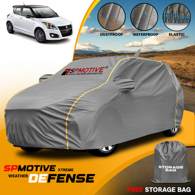 SPMOTIVE Car Cover For Maruti Swift (With Mirror Pockets)(Grey)