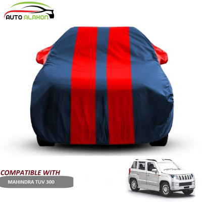 AUTO ALAXON Car Cover For Mahindra TUV300 (With Mirror Pockets)(Blue, Red)
