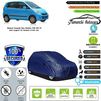Tamanchi Autocare Car Cover For Maruti Suzuki Zen Estillo VXI BS IV(Blue)